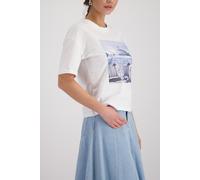 Monari T‑Shirt mit Print Creme Größe 44