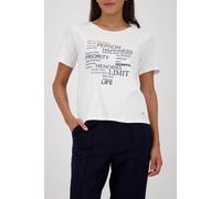 T-Shirt MONARI, Damen, Gr. 44, weiß, Jersey, Obermaterial: 100% Baumwolle, unifarben, regular fit normal, Rundhals, abgesteppte Kante, Shirts T-Shirt, Rundhalsausschnitt, Regular Fit, Strasssteine (77