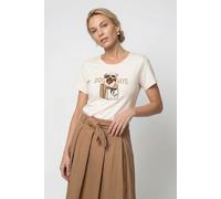 monari - T-Shirt mit Hundeprint antique white - Gr. - 38