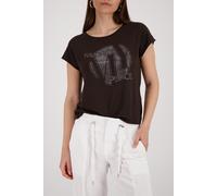 monari - T-Shirt mit Strasssteinen coffee - Gr. - 36