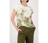 Monari T-Shirt mit tropischem Print olive gemustert Größe 36