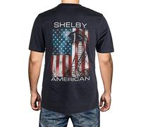 T-Shirt, Motiv: Shelby Patriotische Flagge, Dunkelgrau, offizielles Lizenzprodukt, 100 % Baumwolle - Grau - X-Groß