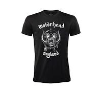 T-Shirt Motorhead England Offizielles Rock T-Shirt Schwarz Band Heavy Metal Baumwolle Unisex Erwachsene Jungen, Schwarz , Large