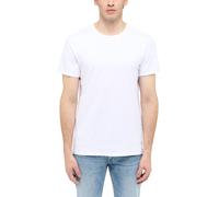 MUSTANG Herren T-Shirt Allen 2er Pack - Regular Fit S- 3XL Weiss Schwarz Stretch, Größe:4XL, Farbe:General White 2045