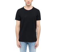 MUSTANG Herren T-Shirt Allen 2er Pack - Regular Fit S- 3XL Weiss Schwarz Stretch, Größe:XL, Farbe:Black 4142