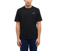T-Shirt MUSTANG "Austin-Logo small", Herren, Gr. L, schwarz (jet schwarz), Jersey, Obermaterial: 100% Baumwolle, normal normal, Rundhals, Shirts T-Shirt, Regular fit, kleiner Markenschriftzug (2917864