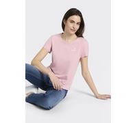 T-Shirt MUSTANG, Damen, Gr. M, cameo pink, Jersey, Obermaterial: 100% Baumwolle, normal normal, Rundhals, Shirts T-Shirt, Trageangenehme Baumwollqualität (31560428-M) cameo pink