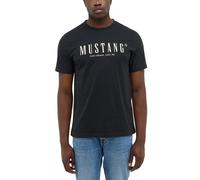 T-Shirt MUSTANG "MU-Austin", Damen, Gr. XL, schwarz (jet schwarz), Jersey, Obermaterial: 100% Baumwolle, bedruckt, regular fit normal, Rundhals, Shirts T-Shirt (33885848-XL) jet schwarz