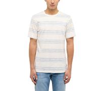 T-Shirt MUSTANG "MU-Austin Streifenprint", Damen, Gr. XL, blau, weiß, gestreift, Jersey, Obermaterial: 100% Baumwolle, gestreift, normal normal, Rundhals, Shirts T-Shirt, Regular fit (27079657-XL) bla
