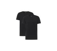 T-Shirt MUSTANG "T-Shirt Style Allen 2-Pack 2er Pack", Damen, Gr. 3XL, schwarz, Obermaterial: 95% Baumwolle CO(Bio). 5% Elasthan EL., Shirts T-Shirt (96245406-XXXL) schwarz