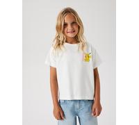 T-Shirt NAME IT "NKFDYPPI POKEMON SS RLX TOP NOOS SKY", Mädchen, Gr. 116, weiß (cloud dancer), Jersey, Obermaterial: 100% Baumwolle, bedruckt, relaxed fit hüftlang, Rundhals, abgesteppte Kante, Shirts