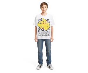 T-Shirt NAME IT "NKMJAMISH POKEMON NREG SS TOP NOOS SKY", Jungen, Gr. 134/140, weiß (hellweiß), Jersey, Obermaterial: 100% Baumwolle, bedruckt, normal normal, Rundhals, Shirts T-Shirt (13860967-134) h