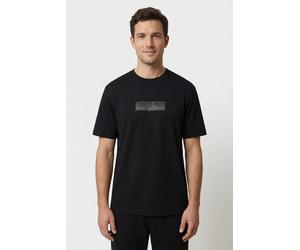 T-Shirt NAPAPIJRI "BOX LOGO", Herren, Gr. L, schwarz beauty, Jersey, Obermaterial: 100% Baumwolle, normal, Rundhals, Shirts T-Shirt, Kurzarmdesign, mit Rundhalsausschnitt, aus Baumwolle (71961047-L) s