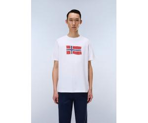 T-Shirt NAPAPIJRI, Herren, Gr. L, fancy fx1, Obermaterial: 100% Baumwolle, normal, Rundhals, Shirts T-Shirt, mit Rundhalsausschnitt, Kurzarm, aus Baumwolle, gerader Abschluss (83662332-L) fancy fx1