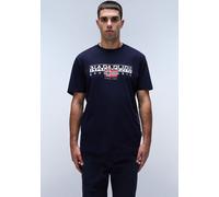 T-Shirt NAPAPIJRI "S-AYLMER", Damen, Gr. XXL, blau (blu marine), Obermaterial: 100% Baumwolle, unifarben, Rundhals, Shirts T-Shirt (47925306-XXL) blu marine