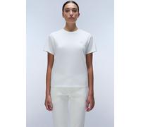 T-Shirt NAPAPIJRI "S-NINA 941 BLACK BEAUTY", Damen, Gr. M, weiß (weiß heron), Single Jersey, Obermaterial: 100% Baumwolle, unifarben, regular fit, Rundhals, eingesetzt abgesteppte Kante, Shirts T-Shir