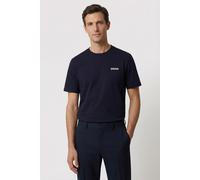 T-Shirt NAPAPIJRI "S-SMALL BOX", Herren, Gr. L, blu marine, Obermaterial: 100% Baumwolle, Shirts T-Shirt, sportlicher Stil, für Sportmode und Wintermode, Kurzarmdesign (85697850-L) blu marine