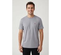 T-Shirt NAPAPIJRI "SALIS SS SUM SHARK SKIN HCB", Jungen, Gr. XL, shark skin hcb, Obermaterial: 100% Baumwolle, Rundhals, Shirts T-Shirt, Kurzarm, für sportliche und sommerliche Anlässe, Rundhalsaussch