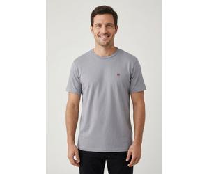 T-Shirt NAPAPIJRI "SALIS SS SUM SHARK SKIN HCB", Jungen, Gr. XL, shark skin hcb, Obermaterial: 100% Baumwolle, Rundhals, Shirts T-Shirt, Kurzarm, für sportliche und sommerliche Anlässe, Rundhalsaussch
