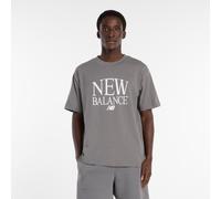 T-Shirt NEW BALANCE, Jungen, Gr. XL, castlerock, Obermaterial: 100% Baumwolle, normal, Rundhals, Shirts T-Shirt, für Jugendliche, Kurzarm, mit modernem Print (14368330-XL) castlerock