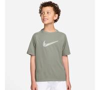 T-Shirt NIKE "B NK DF MULTI SS TOP HBR", Mädchen, Gr. L (152/158), grün (spruce fog, w), Jersey, Obermaterial: 100% Polyester, normal, Rundhals, Shirts T-Shirt, Für Kinder und Jugendliche (57585150-L)