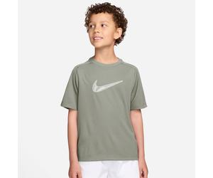 T-Shirt NIKE "B NK DF MULTI SS TOP HBR", Mädchen, Gr. XL (164/170), grün (spruce fog, w), Jersey, Obermaterial: 100% Polyester, normal, Rundhals, Shirts T-Shirt, Für Kinder und Jugendliche (57585150-X