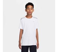T-Shirt NIKE "K NK DF MILER SS TOP", Kinder, Gr. XL (164/170), weiß, weiß, angeraute Sweatware, Obermaterial: 100% Polyester, normal, Rundhals, angesetztes Bündchen, Shirts T-Shirt, Für Kinder und Jug