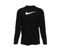 T-Shirt NIKE "LONG SLEEVE HYDROGUA für Kinder", Mädchen, Gr. S (128/134), schwarz, Jersey, Obermaterial: 100% Polyester, normal, Rundhals, Shirts T-Shirt, für Kinder, sportlicher Stil, Kurzarm, mit Dr