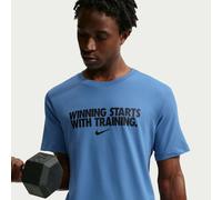 NIKE Dri-FIT Winning T-Shirt Herren 459 - indigo storm/black S