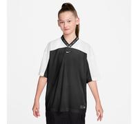 T-Shirt NIKE SPORTSWEAR "G NSW DF JSY TOP", Damen, Gr. XL, schwarz, weiß, Obermaterial: 100% Polyester, Shirts T-Shirt, für Erwachsene, sportlicher Stil, für Alltag und Freizeit (50979239-XL) schwarz,
