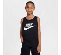 T-Shirt NIKE SPORTSWEAR "K NSW TANK TEE", Mädchen, Gr. XS, schwarz, lt smoke, Obermaterial: 100% Baumwolle, normal, Rundhals, Shirts T-Shirt, ärmelloses Design, Rundhalsausschnitt, ohne Verschluss, oh