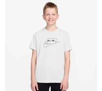 T-Shirt NIKE SPORTSWEAR "K NSW TEE AIR", Mädchen, Gr. M (140/146), weiß, schwarz, Obermaterial: 100% Baumwolle, normal, Rundhals, Shirts T-Shirt, Für Kinder und Jugendliche (45226812-M) weiß, schwarz