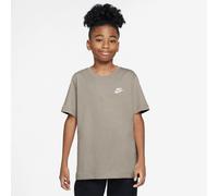 T-Shirt NIKE SPORTSWEAR "K NSW TEE EMB FUTURA LBR", Mädchen, Gr. S, cream ii, angeraute Sweatware, Obermaterial: 100% Baumwolle, normal, angesetztes Bündchen, Shirts T-Shirt, für Jugendliche, mit Kapu