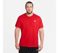 T-Shirt NIKE SPORTSWEAR "M NSW CLUB TEE", Herren, Gr. XL, rot (university rot, weiß), Jersey, Obermaterial: 100% Baumwolle, regular fit normal, Rundhals, Shirts T-Shirt, Regular Fit, Kurzarm, Rundhals