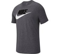 T-Shirt NIKE SPORTSWEAR "M NSW TEE ICON FUTURA", Herren, Gr. M, grau (grau, meliert), Jersey, Obermaterial: 100% Baumwolle, normal, Rundhals, Shirts T-Shirt, mit klassischem Logodruck auf der Brust, K