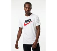 T-Shirt NIKE SPORTSWEAR "M NSW TEE ICON FUTURA", Herren, Gr. S, weiß, Jersey, Obermaterial: 100% Baumwolle, normal, Rundhals, Shirts T-Shirt (74952232-S) weiß
