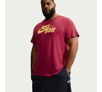 T-Shirt NIKE SPORTSWEAR "M NSW TEE JUST DO IT SWOOSH", Herren, Gr. L, tough rot, Jersey, Obermaterial: 100% Baumwolle, normal, Rundhals, Shirts T-Shirt, mit Logodruck auf der Brust, Kurzarm-Design, au