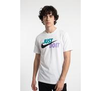 T-Shirt NIKE SPORTSWEAR "M NSW TEE JUST DO IT SWOOSH", Herren, Gr. XS, weiß, spirit, Jersey, Obermaterial: 100% Baumwolle, normal, Rundhals, Shirts T-Shirt, mit Logodruck auf der Brust, Kurzarm-Design