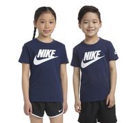 T-Shirt NIKE SPORTSWEAR, Mädchen, Gr. 104 (4), blau (midnight navy), Obermaterial: 60% Baumwolle, 40% Polyester, Rundhals, Shirts T-Shirt, für Kinder, aus Baumwolle und Polyester, pflegeleicht (907668