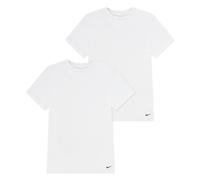 T-Shirt NIKE SPORTSWEAR "NHB BOYS 2PK CREW UNDERSHIRT", Jungen, Gr. M, weiß, Obermaterial: 60% Baumwolle, 40% Polyester, Shirts T-Shirt, für Kinder, 2er-Pack, aus Baumwolle und Polyester (37880254-M)