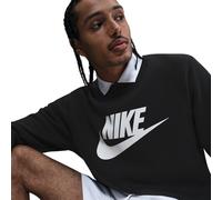 T-Shirt NIKE SPORTSWEAR "Nike Sportswear Club Men's Graphic Fleece Crew", Herren, Gr. L, schwarz, weiß, Obermaterial: 80% Baumwolle, 20% Polyester, Shirts T-Shirt, in mehreren Größen von S bis XXXL ve