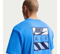 T-Shirt NIKE SPORTSWEAR "U NSW TEE LSE AIR BOX", Herren, Gr. L, blau (lt photo blau), angeraute Sweatware, Obermaterial: 100% Baumwolle, normal, Rundhals, angesetztes Bündchen, Shirts T-Shirt, mit Pri