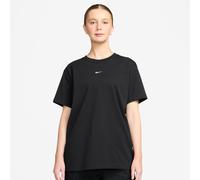 T-Shirt NIKE SPORTSWEAR "W NSW CLASSIC SS TEE", Damen, Gr. XL, schwarz, weiß, Jersey, Obermaterial: 100% Baumwolle, normal, Rundhals, Shirts T-Shirt, sportliche Passform, Kurzarm, Rundhalsausschnitt (
