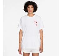T-Shirt NIKE SPORTSWEAR "W NSW CLSC BF CAFE TOMATO TEE", Damen, Gr. S, weiß, Obermaterial: 100% Baumwolle, Shirts T-Shirt, lockere Passform, für Freizeit und Alltag (48795348-S) weiß