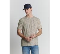 No Excess Regular Fit T-Shirt Rundhals gelb, Meliert