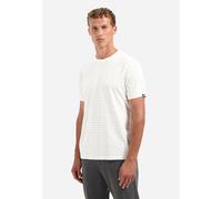 T-Shirt NO EXCESS "No Excess Gestreiftes T-Shirt", Herren, Gr. L, sanftes weiß, 96% Baumwolle, 4% Polyester, Shirts T-Shirt (58245352-L) sanftes weiß