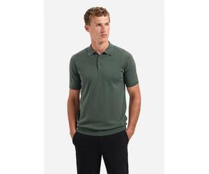 T-Shirt NO EXCESS "No Excess Gestricktes Poloshirt Pullover Short Sleeve Polo Solid", Herren, Gr. 3XL, dunkelgrün, 80% Baumwolle, 20% Polyamid, Shirts T-Shirt (35649132-XXXL) dunkelgrün