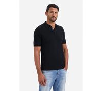 T-Shirt NO EXCESS "No Excess Gestricktes Poloshirt Pullover Short Sleeve Polo Solid", Herren, Gr. 3XL, schwarz, 80% Baumwolle, 20% Polyamid, Shirts T-Shirt (99164541-XXXL) schwarz
