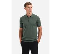 T-Shirt NO EXCESS "No Excess Gestricktes Poloshirt Pullover Short Sleeve Polo Solid", Herren, Gr. M, dunkelgrün, 80% Baumwolle, 20% Polyamid, Shirts T-Shirt (35649132-M) dunkelgrün