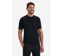 T-Shirt NO EXCESS "No Excess Gestricktes T-Shirt", Herren, Gr. 3XL, schwarz, 85% Baumwolle, 15% Polyester, Shirts T-Shirt (55450225-XXXL) schwarz